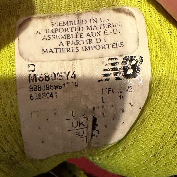 NB NEW BALANCE SNEAKERS RUN WALK ATHLETIC SZ 11.5 880v4 GRAY ORANGE BLACK YELLOW - Picture 12 of 14